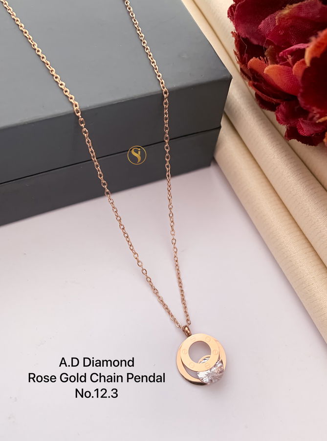 20 AD Diamond Pendant Set Wholesale Price In Surat
